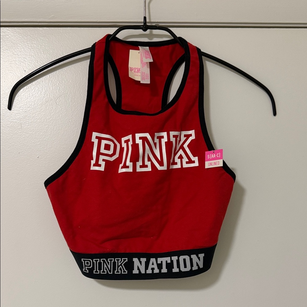PINK Nation Sports Bra Red